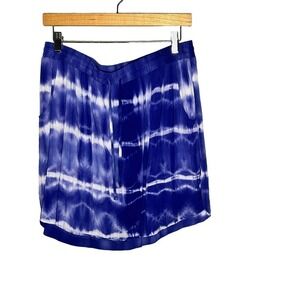 Merona Blue and White Tie-Dye Mini Skirt